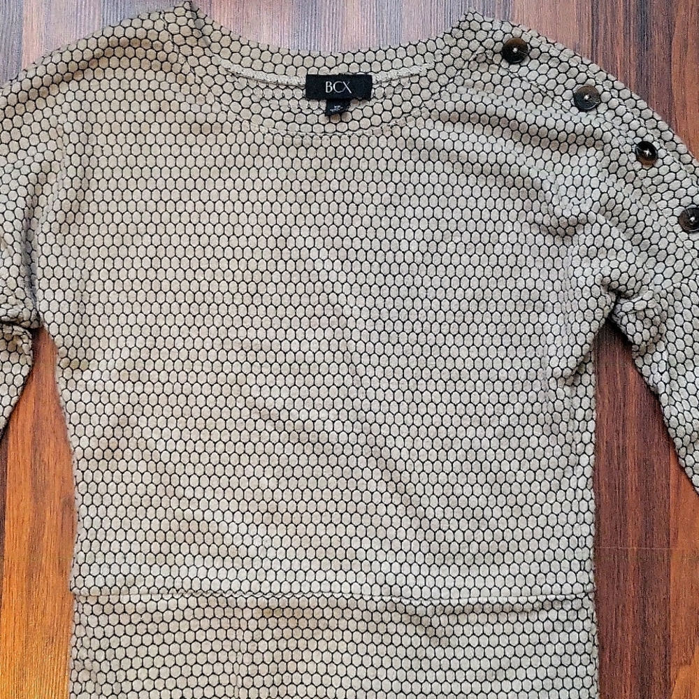 BCX Textured Pattern Top XS